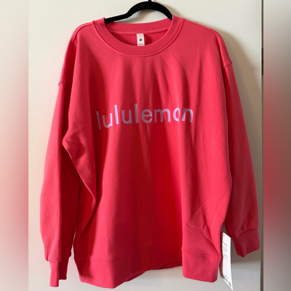 lululemon athletica oversized perfectly crew glaze pink